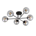 Emibig Lampa sufitowa Roma Stal Czarny | Nadaje Się Do 6x E14 - Max 10W