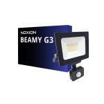 Noxion LED Iluminacja Beamy G3.1 Czarny 30W 3300lm 110D - 830 Ciepła Biel | IP44 - Czujnik ruchu i Światła - Symetryczny 