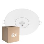 Opakowanie 6x Noxion LED Emergency Spot Valkoinen 3W 240lm - 850K Zimna Biel | Nagły wypadek 3 godziny - Autotest - 140mm