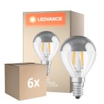 Opakowanie 6x Osram Classic LED E14 Piłka Włókno Przezroczysty 4W 350lm - 827 Bardzo Ciepła Biel | Zamienne 31W