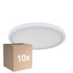 Opakowanie 10x D'Lite Lampa sufitowa Luma Valkoinen 18W 1700lm - 827 Bardzo Ciepła Biel | IP44 - 29cm
