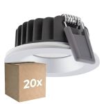 Opakowanie 20x Ledvance LED Spot Air Fix Aluminium srebro 6W 510lm 36D - 930 Ciepła Biel | Aukko 68mm - IP65 - Najlepsze renderowanie kolorów - Ściemnianie