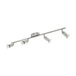 Eglo Lampa sufitowa Buzz-LED Stal Satynowy Nikiel 4x2.8W 4x250lm - 830 Ciepła Biel | IP20 - W Tym 4x GU10