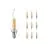 Opakowanie 10x Noxion Lucent LED E14 świeczka z wydłużonym czubkiem świeca Włókno Przezroczysty 4.5W 470lm - 827 Bardzo Ciepła Biel | Ściemnianie - Zamienne 40W