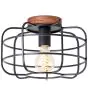 Brilliant Gwen Lampa sufitowa Metal Drewno Czarny | 300mm - Nadaje Się Do 1x E27