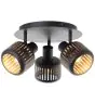 Brilliant Tyas Lampa sufitowa  Aluminium Metal Czarny Złoty | 370mm -  Nadaje Się Do 3x E14