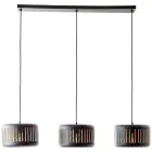 Brilliant Tyas Lampa Wisząca Metal Czarny Złoty | Nadaje Się Do 3x E27