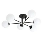 Emibig Lampa sufitowa Roma Stal Czarny | Nadaje Się Do 6x E14 - Max 10W