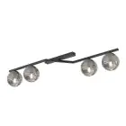 Emibig Lampa sufitowa Naton Stal Czarny | Nadaje Się Do 4x E14 - Max 10W