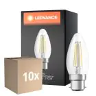 Opakowanie 10x Ledvance Classic Performance LED Żarówka B22d świeca Włókno Przezroczysty 4W 470lm - 827 Bardzo Ciepła Biel | Zamienne 40W